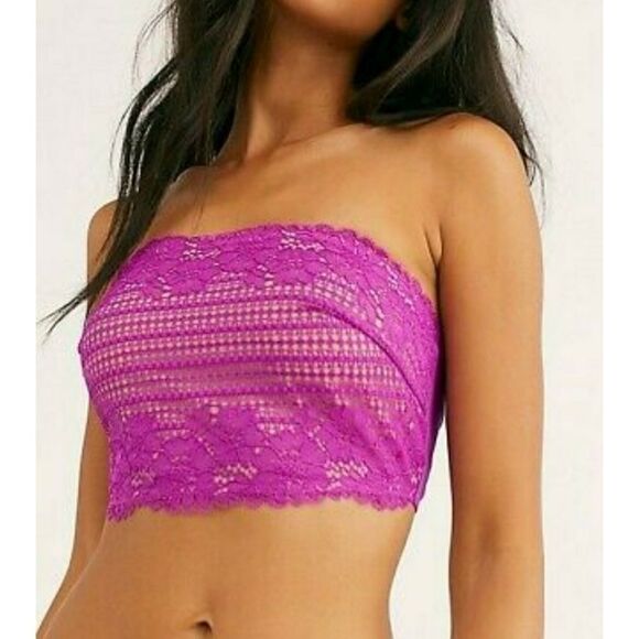 FREE People Camila Bandeau Purple Pink NWT - Picture 7 of 9